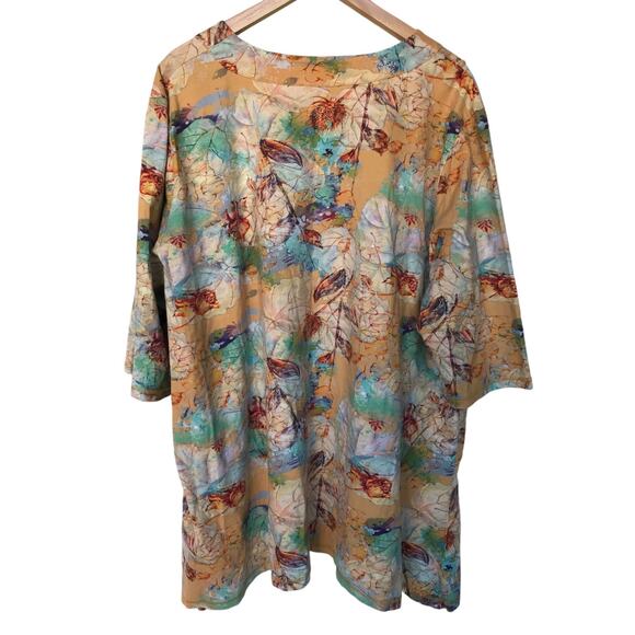 On the Plus Side Multi Colored Printed Caiden Tunic with Pocket size 2X - Picture 3 of 11